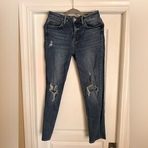 Flying Monkey Dark Blue Distressed Skinny Jeans